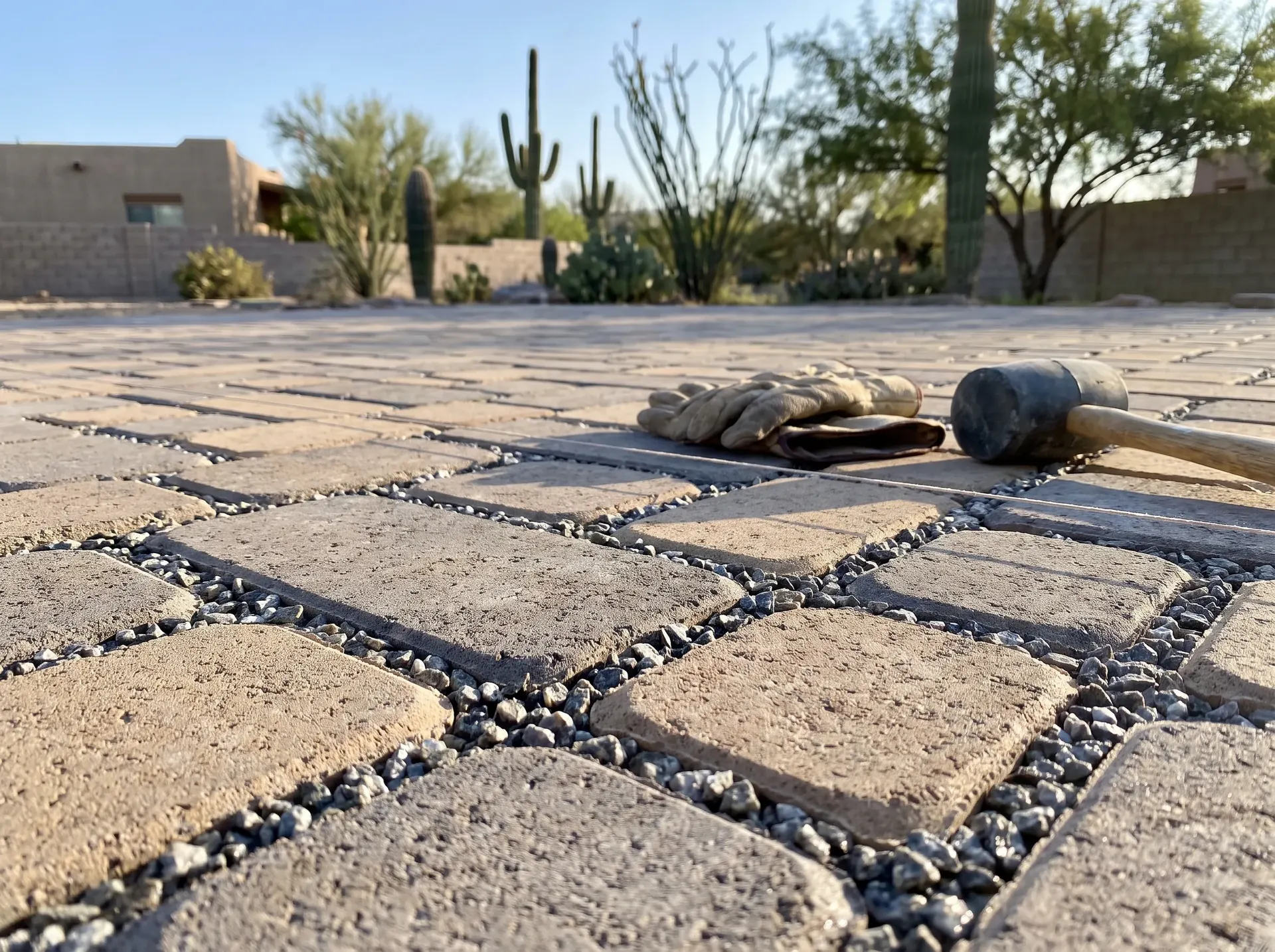 Permeable pavers with open aggregate joints